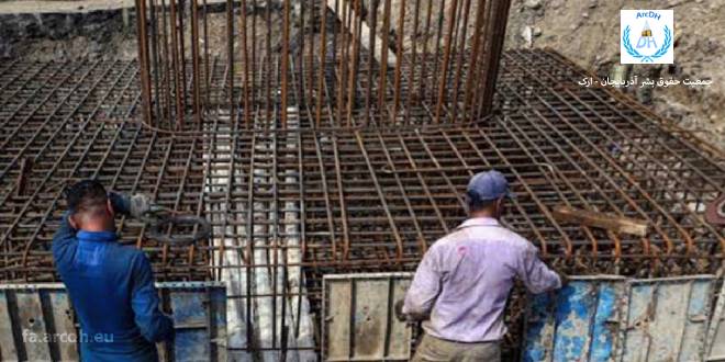 مصدومیت چهار کارگر بر اثر ریزش سقف مدرسه در حال ساخت در مهاباد
